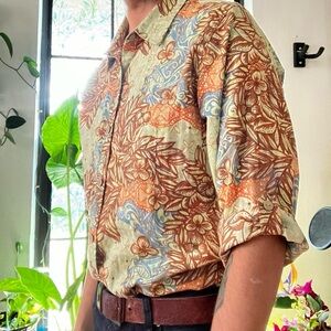 Woolrich Tropical Floral Shirt - Orange, Blue, Green